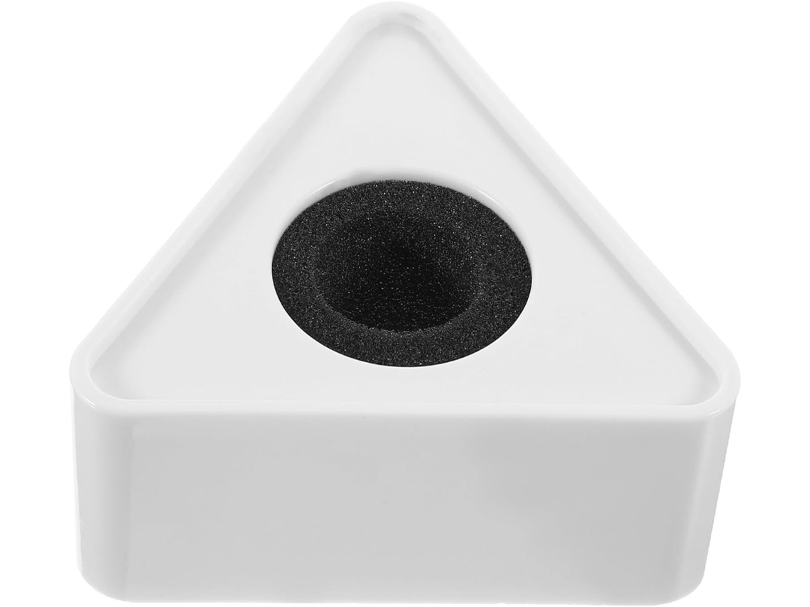 Bandeira Triangular Para Microfone Profissional, Em Abs Branco, Design Durável E Amplo Espaço Para Logotipo Em Estações
