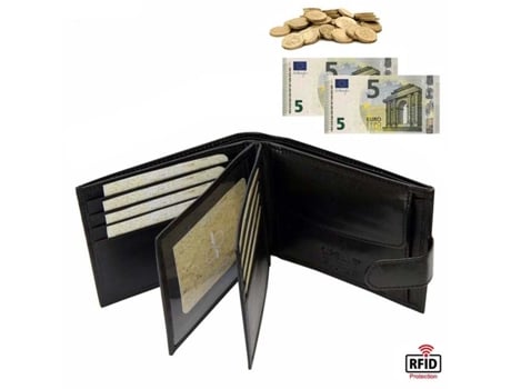 Carteira Fólio de Homem DIPELLE Dp Cartões Presilha Castanho (M)