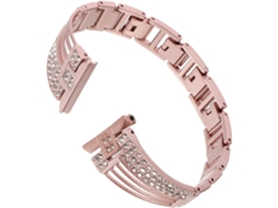 Pulseira De Relógio Feminina Em Aço Inoxidável Com Detalhes Embutidos, Elegante E Durável, Design Po Gokoco