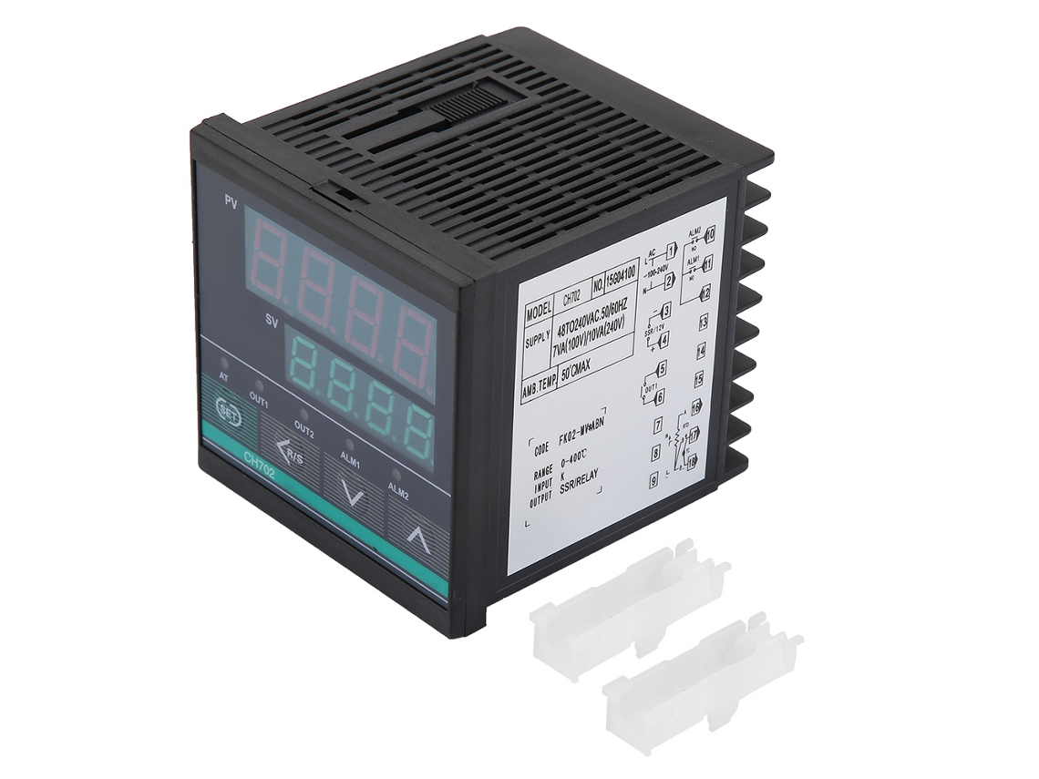 Controlador de Temperatura Digital Rex CH702FK02 com Saída Relay SSR e Alarme