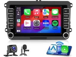 Rádio automotivo Junsun com Bluetooth e tela para Golf 5, 6, VW Polo T5, Passat Touran, com navegação WLAN FM/AM, Apple CarPlay, Android Auto