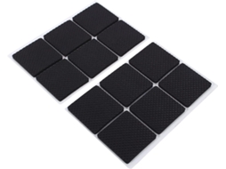 Zerodis Conjunto De 12-protetores Piso Borracha Autoadesivos Antiderrapantes Pretos Para Móveis, Sofás, Mesas E Cadeiras