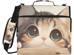 Organizador Fofo Com Desenho Animado, Argolas De 7, 6x 3, 8cm, Alça Com Vários Bolsos, Bolsa De Viagem Portátil