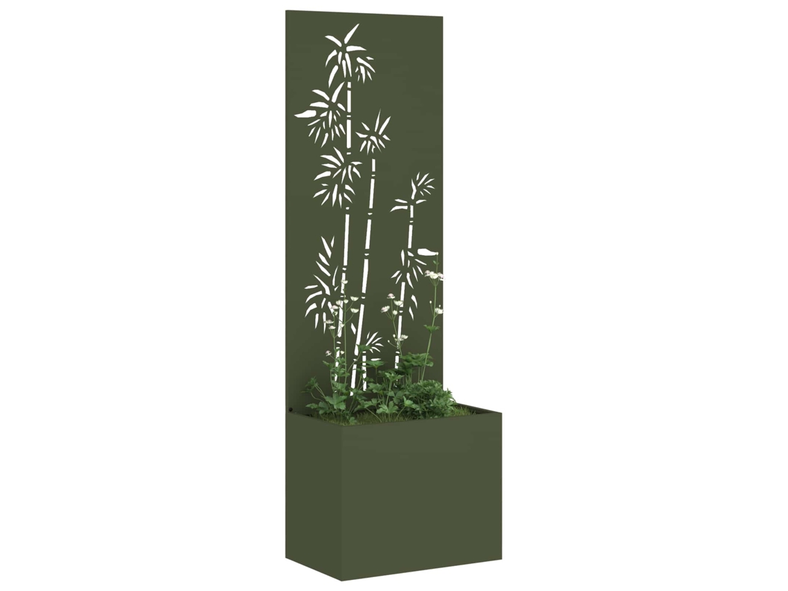 Tela de Privacidade para Jardim Floral Verde Oliva 50x140 cm MAISON EXCLUSIVE