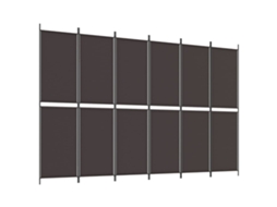 Biombo VIDAXL Marrom Tecido (300x200 cm)