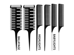 6 Peças Pente Para Destaque Penteado Para Coloração Com Separação Pente Fino Para Mechas E Balayagem