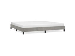 Estrutura de Cama Sem Colchão Veludo Cinzento Claro MAISON EXCLUSIVE (200x200 cm)