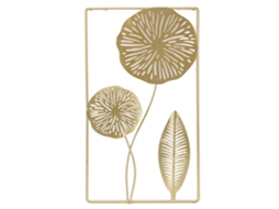 Baok-decoração De Parede Suspensa De Ferro Retangular Com Buraco Flor Dourado Ornamentos Para Sala De Vivo Bar Café Lar
