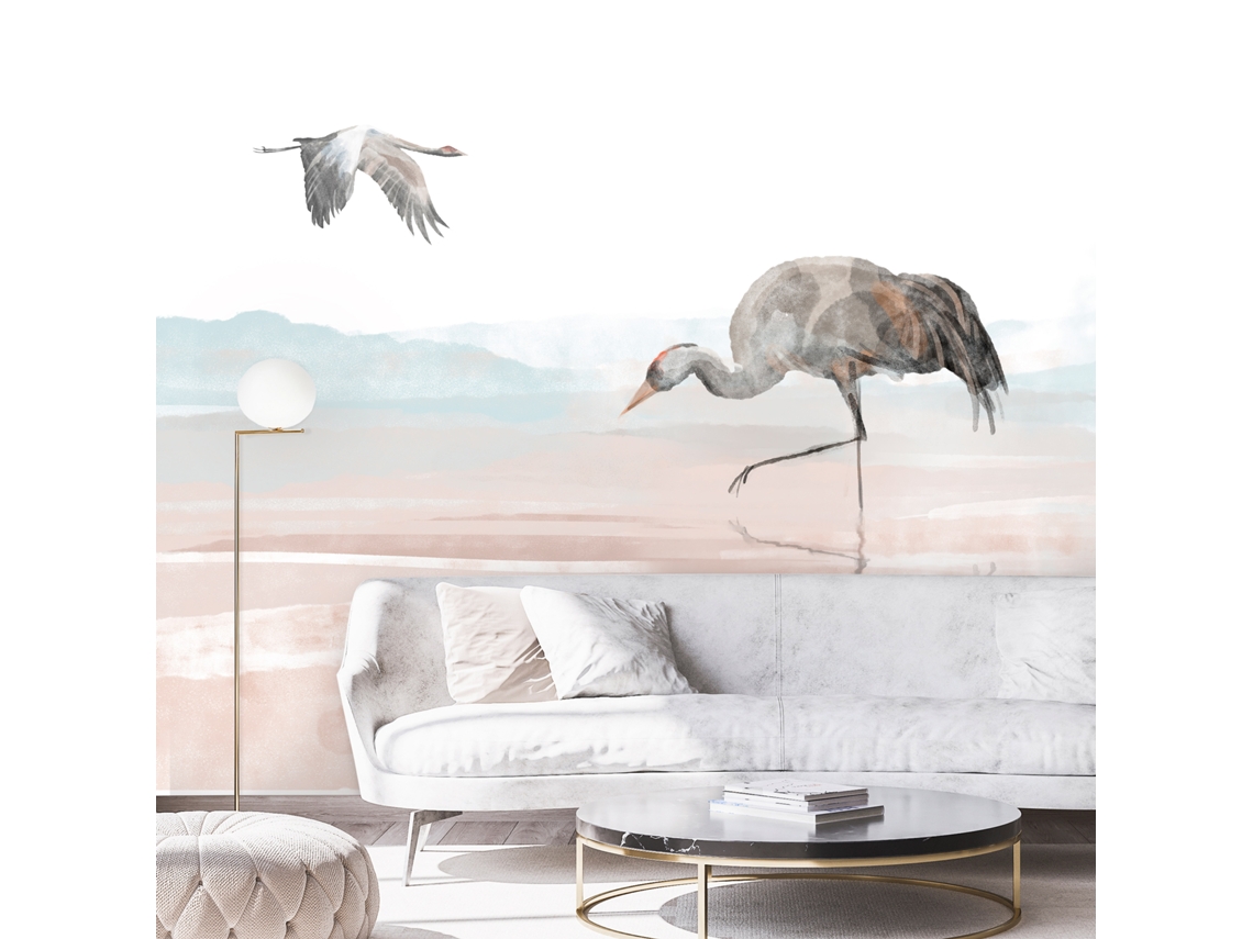 Papel de Parede ARTGEIST Cranes Over the Water (147x105)