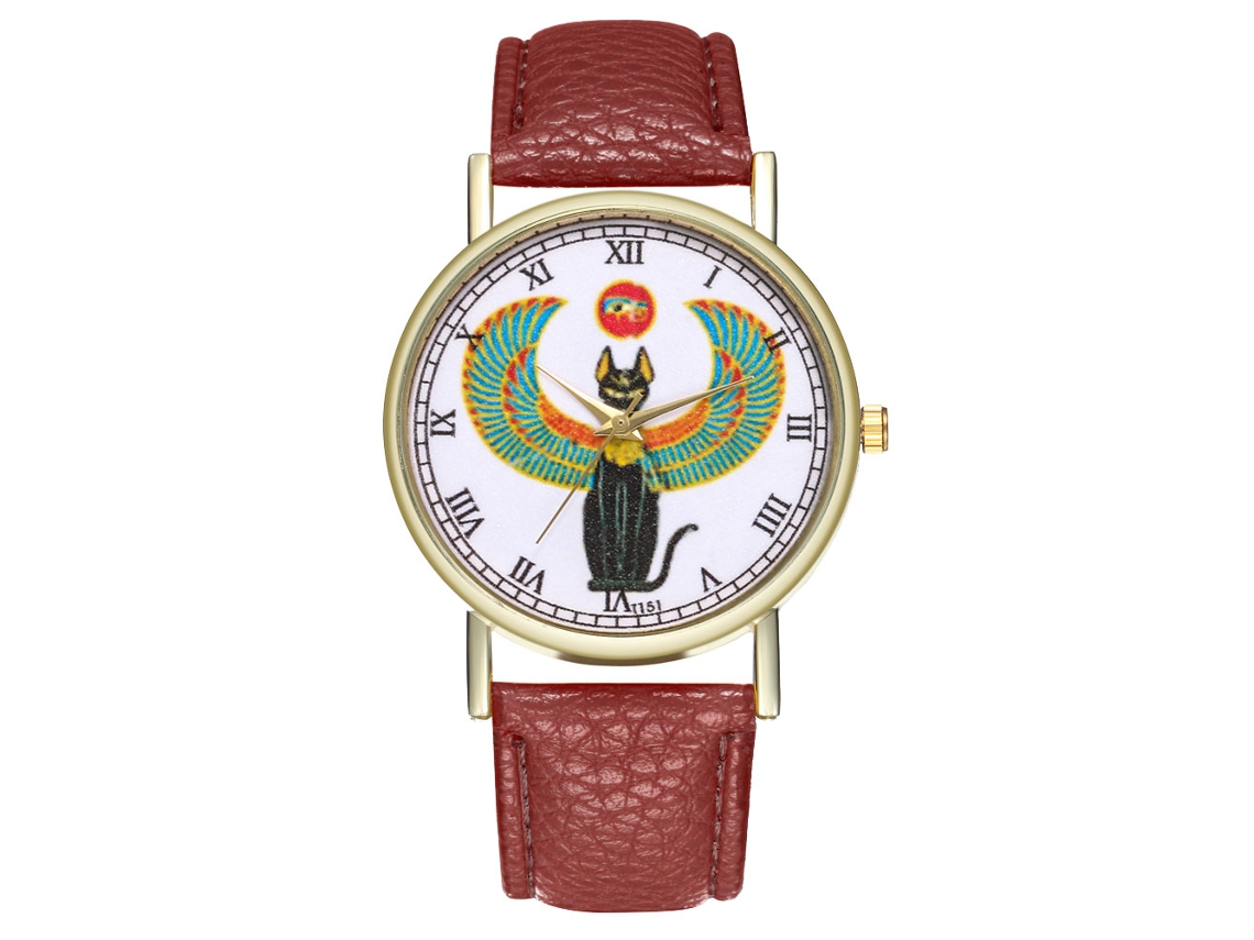 Reloj De Pulsera Analógico De Cuarzo Con Correa Pu Zhoulianfa Clásico Estilo Unisex (café)