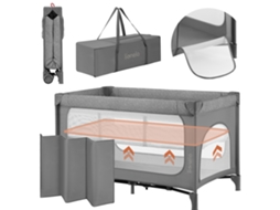 Berço De Viagem Lionelo Jasmin Easy Fold - 0-36 Meses - 2 Alturas - Colchão T25 - Dobrável - Bolsa De Transporte