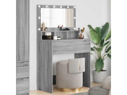 Vidaxl Mesas De Maquiagem Para Quarto Cinza Sonoma 80 X 39,6 X 135 Cm