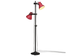 Vidaxl Candeeiro De Pé 25 W 25x25x90/140 Cm E27 Vermelho Desgastado