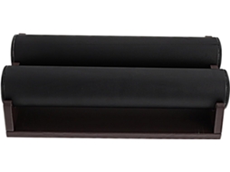 Suporte Destacável De Tubo Duplo Para Pulseiras Em Couro Pu Preto, Organizador De Joias