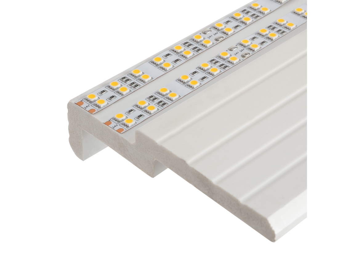 Moldura Corniça 2m Para Fita Led Scara 150 Branco