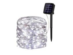 Cordão de Luzes Led Solares À Prova D'água MDUG (luz Branca, 12m, 100 Leds)