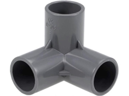 Conector em T de PVC de 20mm para irrigação, adaptador para tubos, sistemas de aspersão e águas residuais S/MARCA