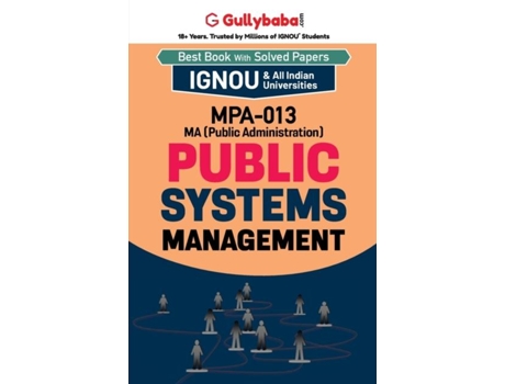 Livro Mpa-013 Public Systems Management De Gullybaba Com Panel (inglês)