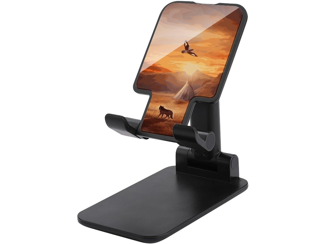 Suporte Dobrável E Ajustável Para Celular, Inspirado Em Tribos Nativas Americanas, Para Uso Portátil Em Mesas, Com Base