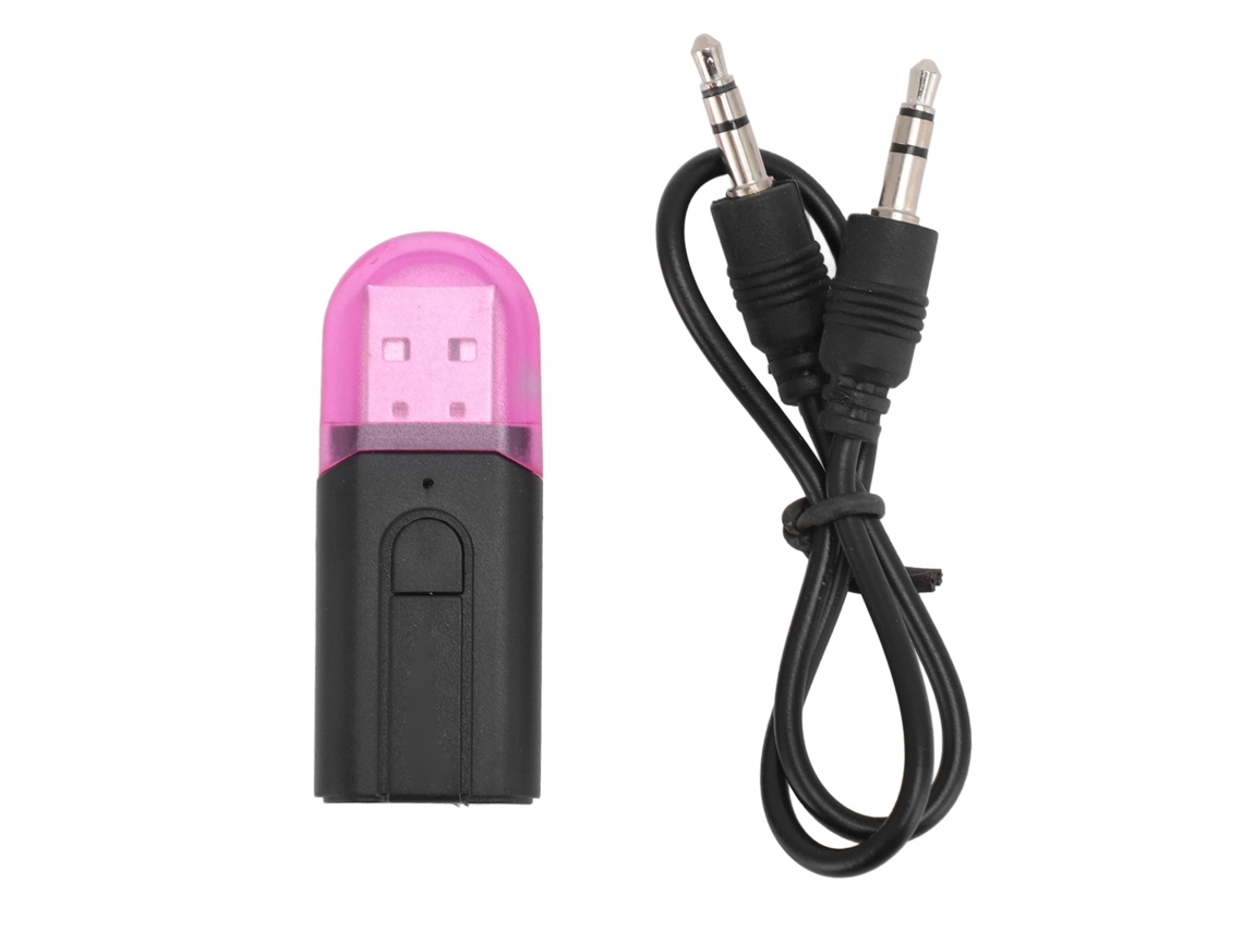 Aetheria adaptador Bluetooth 5.3 Usb para Carro com Microfone e Redução de Ruído, Receptor de Música Sem Fio com Jack Aux 3.5mm