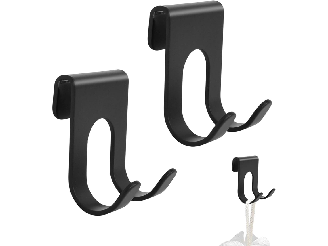 2 Suportes Barbear Aço Inox Adesivos, Ganchos Sem Furo, Para Banheiro/cozinha