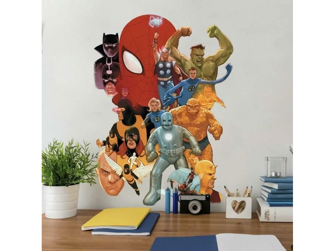 Decalque de Parede Vingadores Xl Medindo 52 83 Cm de Comprimento Por 75 77 Cm de Largura. ROOM MATES
