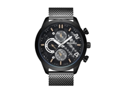 Reloj Deportivo Hombre De Metal Fashion Con Movimiento De Cuarzo Impermeable Bagari (negrooro)