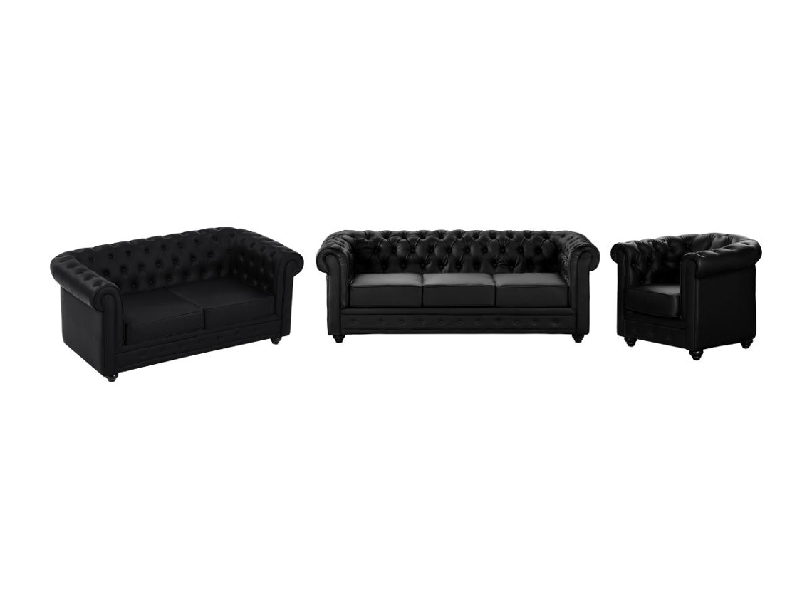 Conjunto Sofá E Poltrona Chesterfield