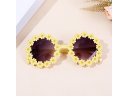 Óculos De Sol Bebé Flor,polarizados Uv400 Para Meninas 2-12 Anos Amarelo Hexinyigjly