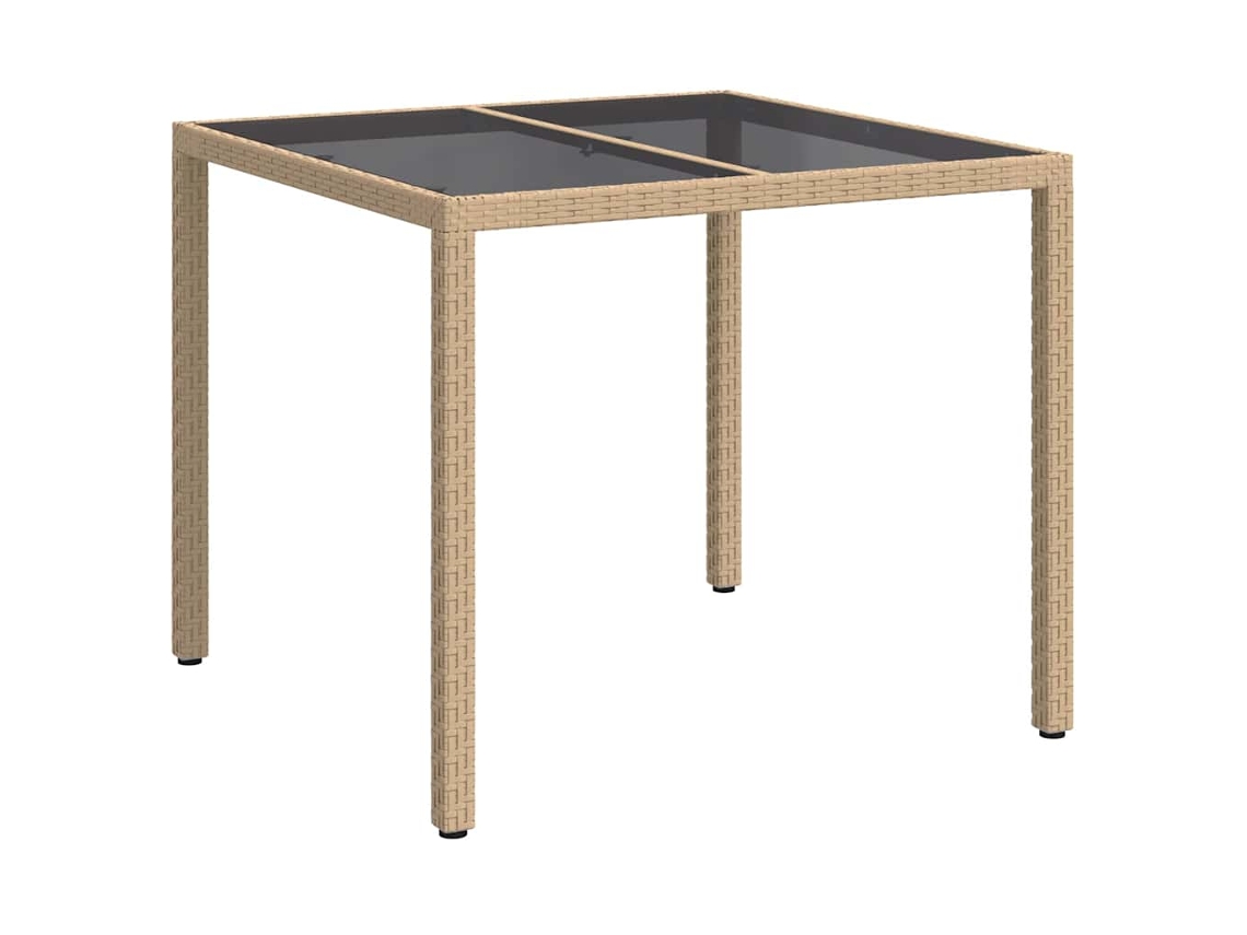 Mesa Jardim Bege 90 X 90 X 75 Cm Vime Pe MAISON EXCLUSIVE