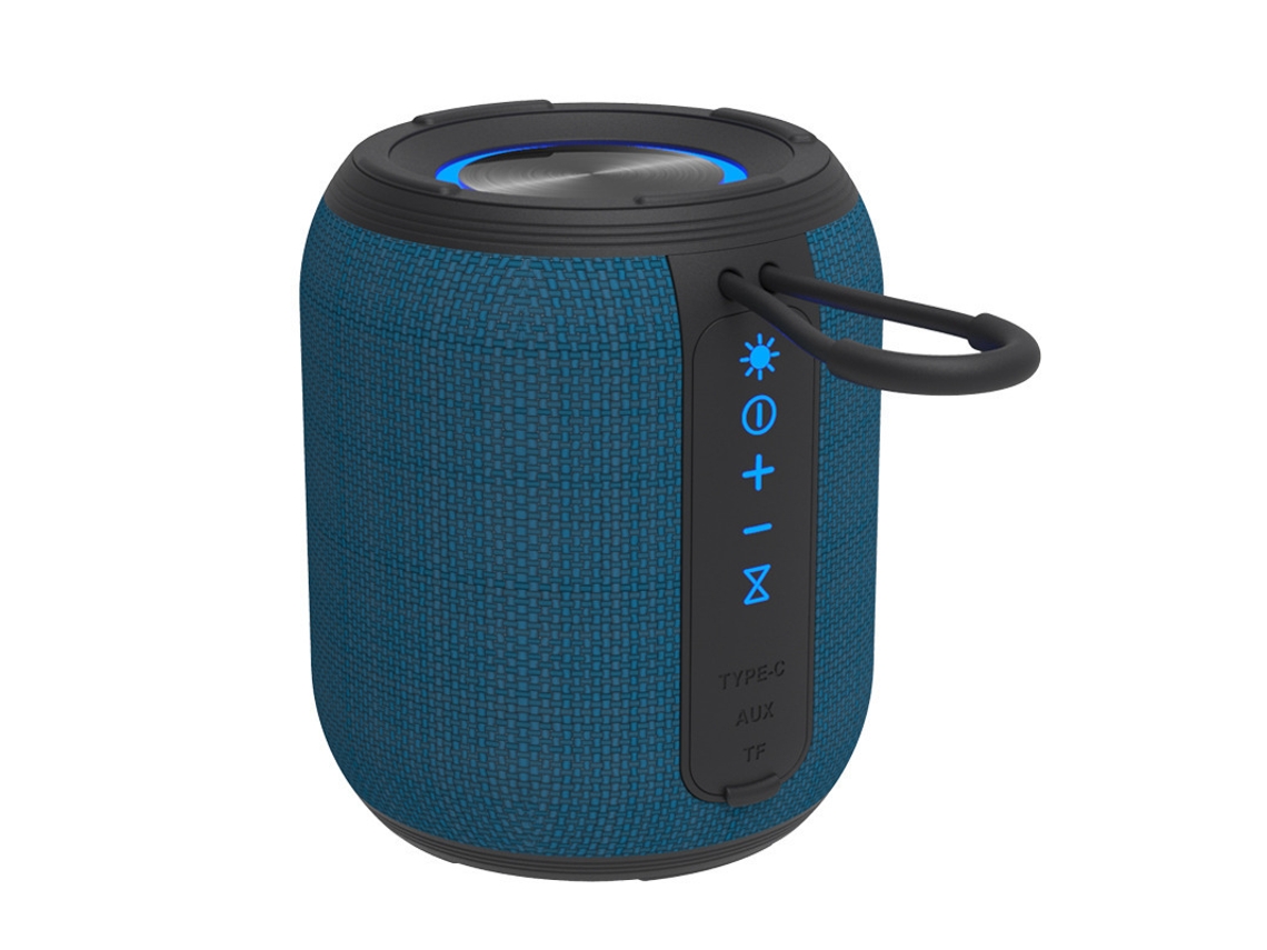Coluna Bluetooth Portátil, À Prova De Água Ipx5 E Sem Fios, Ideal Para Praia E Viagens. Azul.
