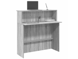 Balcão Recepção 100x50x103,5 Cm Deriv. Madeira Cinza Sonoma