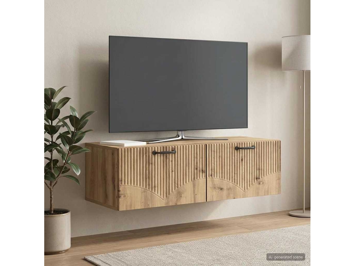Vidaxl Gabinete de Tv de Parede Carvalho Arttisan 98 X 41 X 30 Cm