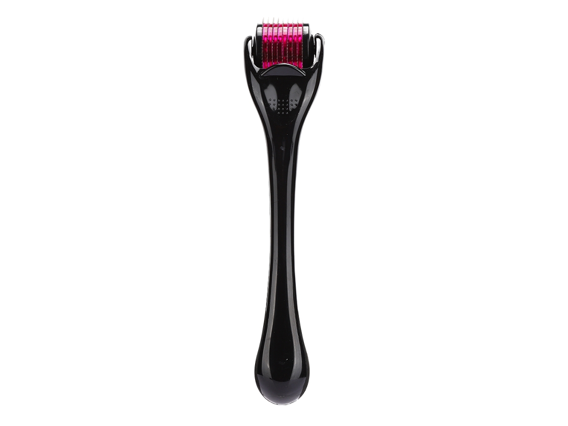 Massageador Facial com Rolo e 540 Microagulhas para Remoção de Rugas - Massageador 2.0 - Roxo e Preto