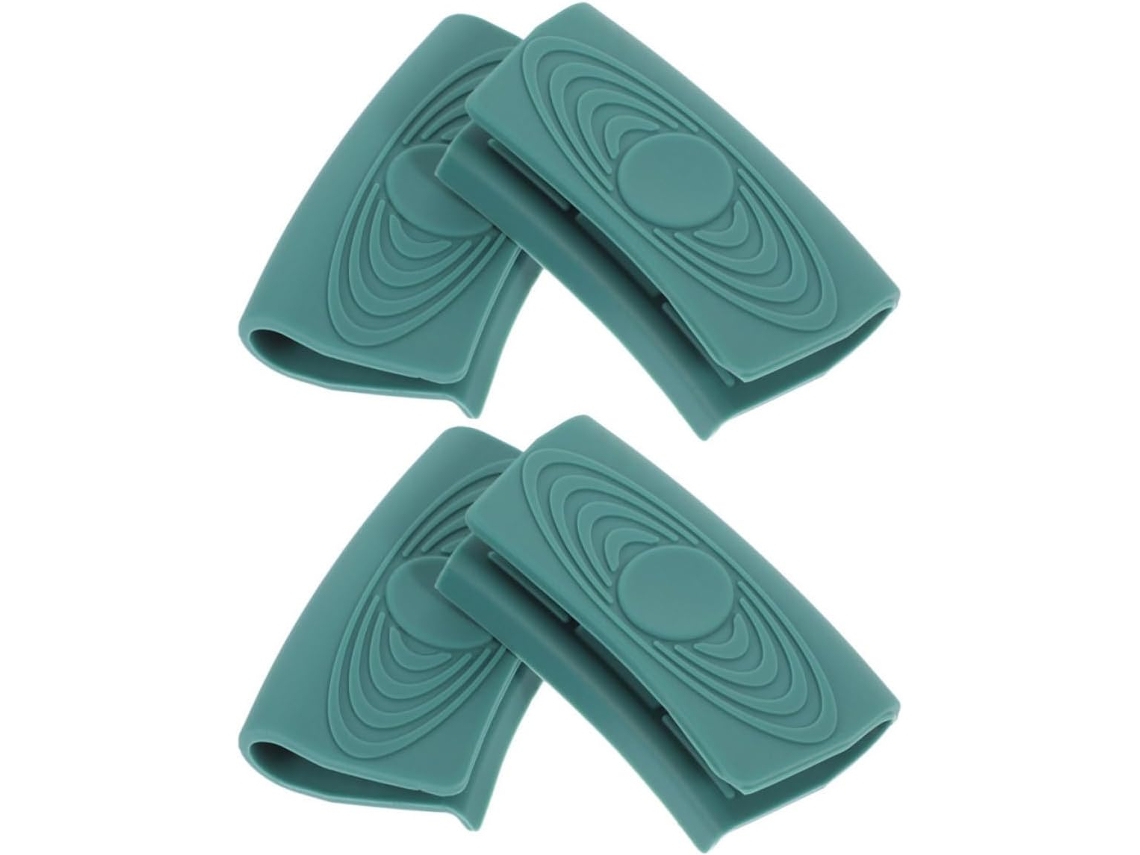 Conjunto De 4 Capas Silicone Para Cabos Panelas E Woks, Na Cor Verde