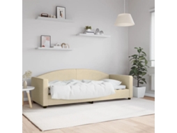 Sofá cama 80x200 cm tela crema