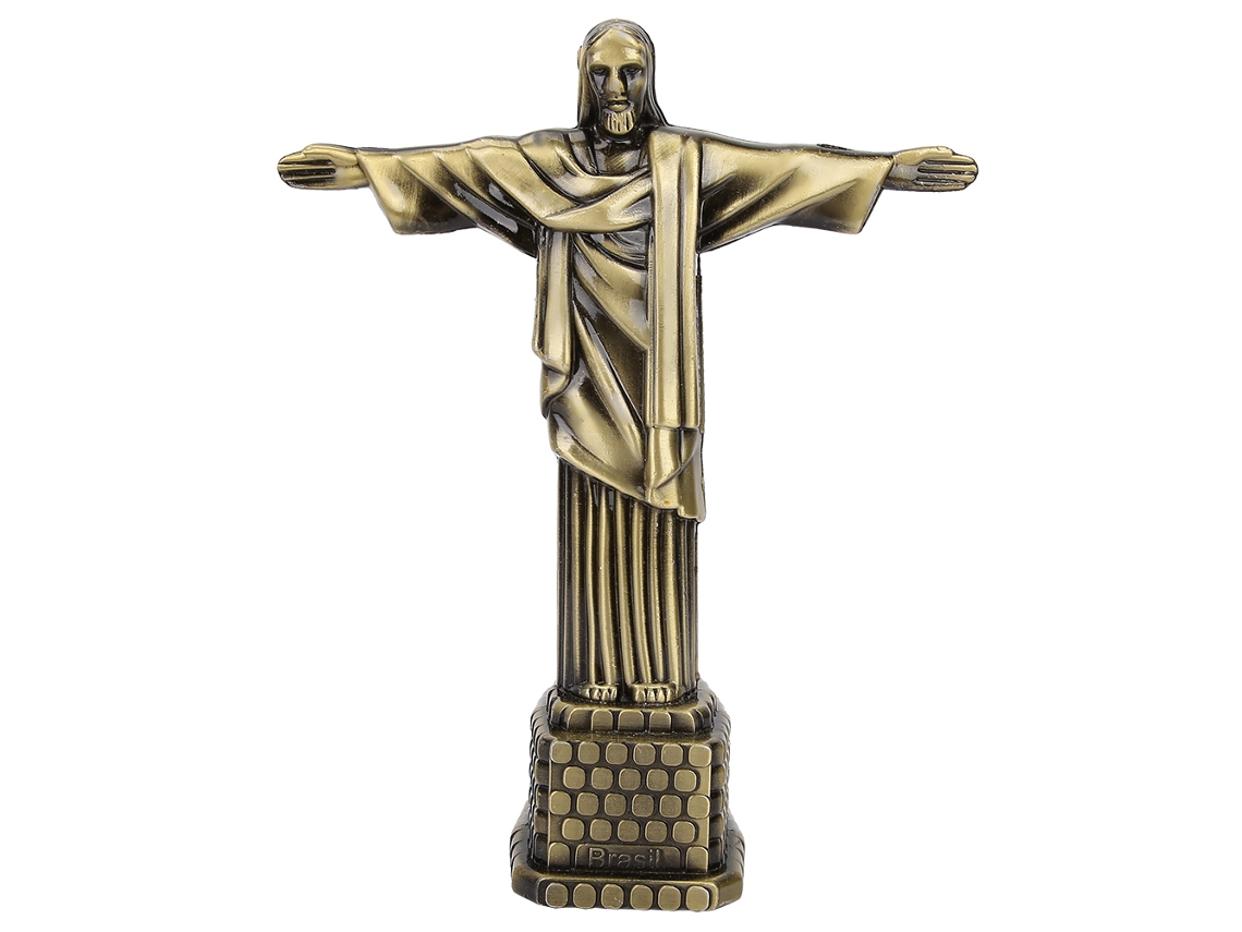 Símbolo Cristo Redentor Brasil Miniatura Decoração Mesa