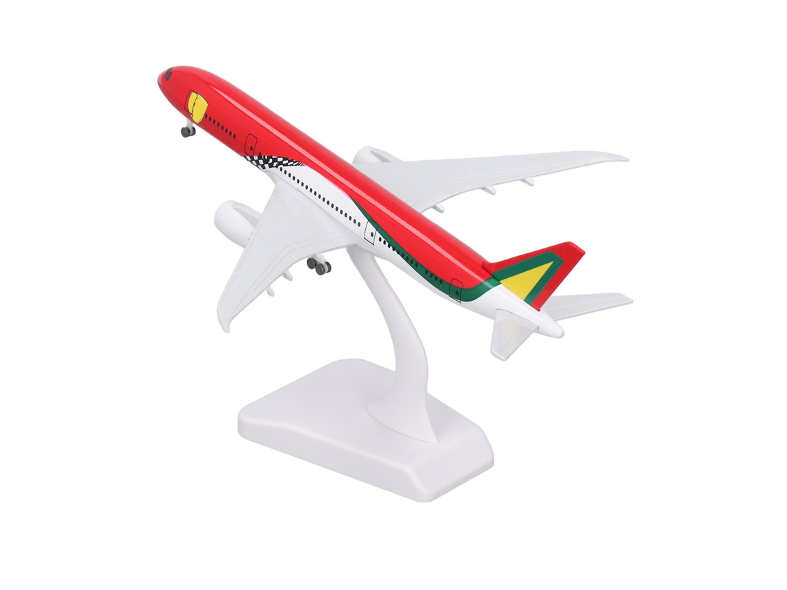 Primerox modelo de Avião de Liga Simulado com Base Decoração Brinquedo para Crianças Adultos