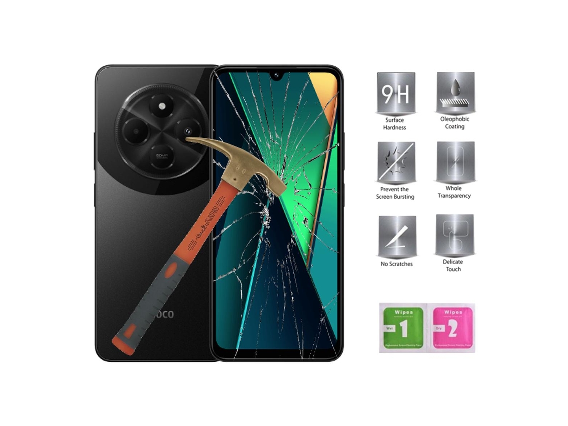 Película Protetora De Tela Para Xiaomi Poco C75 (4g) Vidro Temperado Ptc Movilearvayotoy