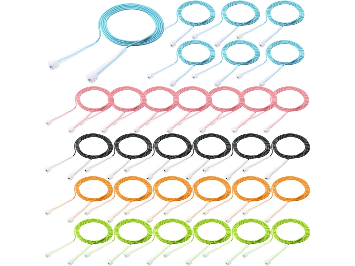 32-cordas De Pular Em Pvc Para Fitness, Corda Ajustável De 2, 8m, Corda De Velocidade Versátil E Inquebrável Com Alças