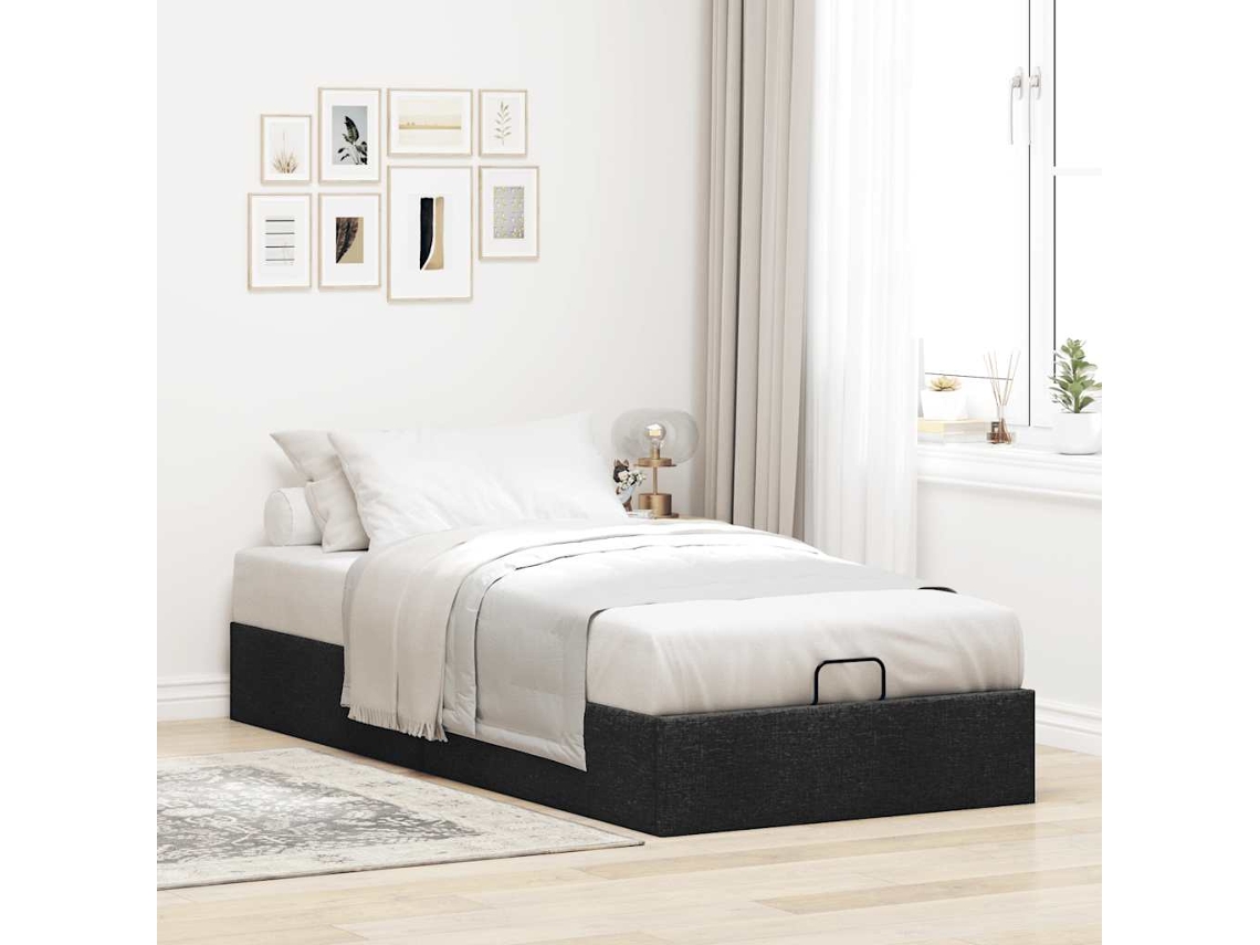 Ottoman Bed Frame, Ottoman Bed Frames Vidaxl Preto Tecido (90 X 200 Cm)