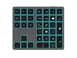 Teclado Bluetooth Com Teclado Numérico Retroiluminado Procreate Teclado Recarregável Atalhos De Desenho Para Tablets Gráficos A Everley891