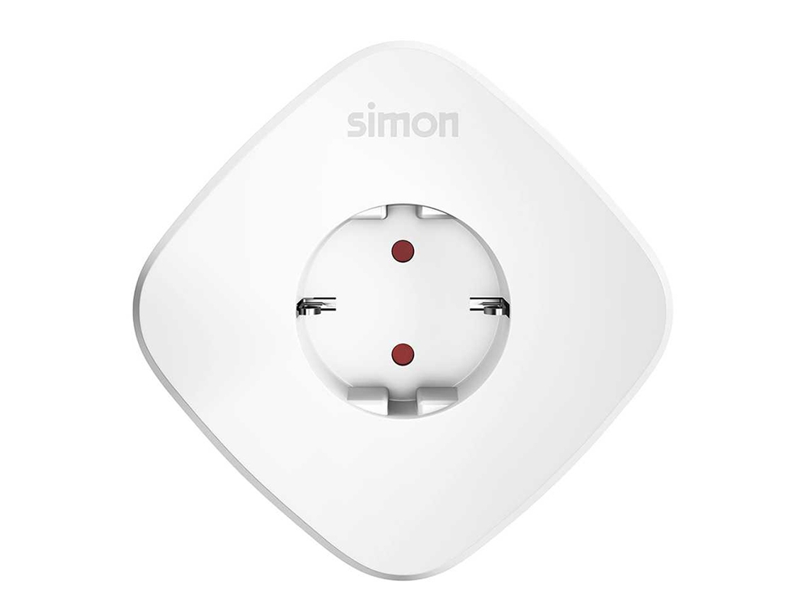 Adaptador branco com tomada16A, 2 USB A + 1 USB C 3,15A inteligentes Simon