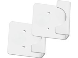 Conjunto de 2 suportes adesivos para diversas cortinas em acrílico, ideais para banheiro e cozinha, sem necessidade de instalação.