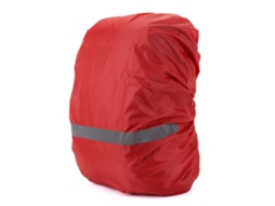 Capa de Chuva para Mochila com Fita Refletora Vermelha AQUAFORGE