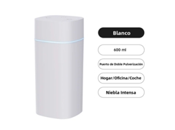 Umidificador De Ar Usb (branco) De 600ml Com Dois Bicos E Proteção De Desligamento Automático Quando O Nível De Água Estiver Baixo.