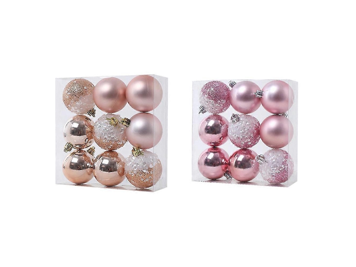 Conjunto De 18 Bolas De Natal Para Enfeitar A Árvore, Ideais Para Decoração De Casa, Festas De Ano Novo E Muito Mais. Hengjian