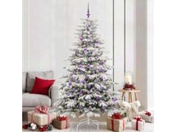 Vidaxl Árvore De Natal Articulada Artificial Branco 210 Cm Pe E Pvc