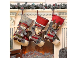 Gran Calcetín De Navidad Bolsa De Regalo Colgante Regalo Niño Bolsa De Dulces Poliéster