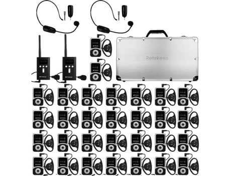 T130 Sistema De Guia Turístico, Com Carregamento De 32 Locais, Caixa De Som Portátil Móvel Bluetooth Retekess